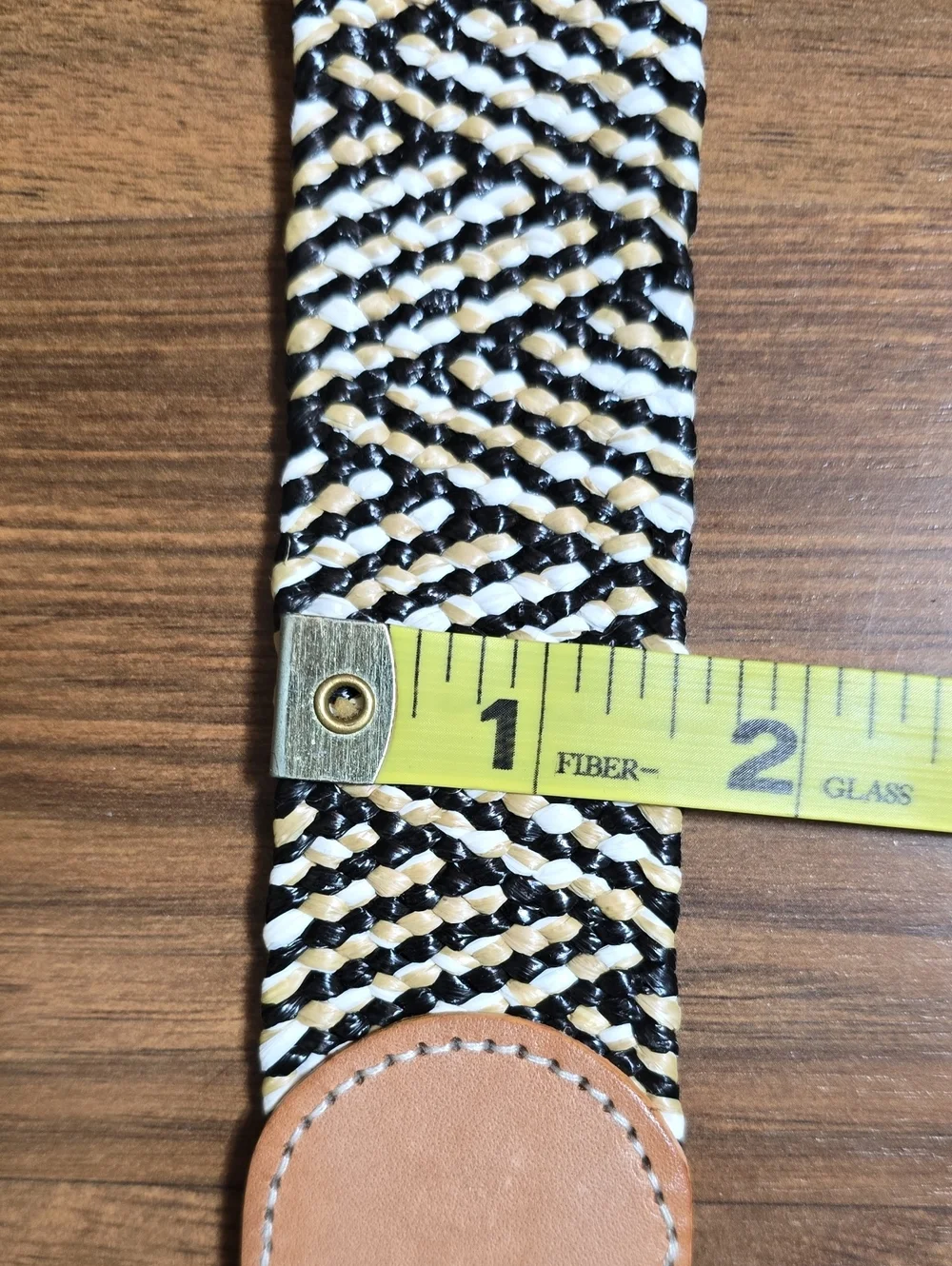 Coldwater Creek Raffia Stretch Belt With Silver Buckle